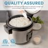 imageAroma Housewares 60Cup Cooked 30Cup UNCOOKED Commercial Rice Cooker Stainless Steel Exterior ARC1130S Silver32Cup UNCOOKED