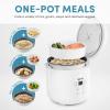 imageAroma Housewares 8Cup Cooked 4Cup UNCOOKED Digital Rice Cooker and Food Steamer ARC914DWhiteRice Cooker