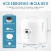 imageAroma Housewares 8Cup Cooked 4Cup UNCOOKED Digital Rice Cooker and Food Steamer ARC914DWhiteRice Cooker