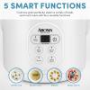 imageAroma Housewares 8Cup Cooked 4Cup UNCOOKED Digital Rice Cooker and Food Steamer ARC914DWhiteRice Cooker