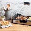 imageAroma Housewares AHG2620 Smokeless Indoor Use Electric Compact and Portable Grill Grate and Griddle Plate Removable Kitchen Tabletop Backyard NonStick Cooking 17x13 inch black