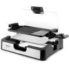 imageAroma Housewares AHG2620 Smokeless Indoor Use Electric Compact and Portable Grill Grate and Griddle Plate Removable Kitchen Tabletop Backyard NonStick Cooking 17x13 inch black