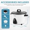 imageAroma Housewares ARC360NGP 20Cup PotStyle Rice Cooker ampamp Food Steamer White10Cup Uncooked
