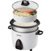 imageAroma Housewares ARC360NGP 20Cup PotStyle Rice Cooker ampamp Food Steamer White10Cup Uncooked