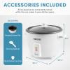 imageAroma Housewares ARC360NGP 20Cup PotStyle Rice Cooker ampamp Food Steamer White8Cup Uncooked