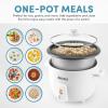 imageAroma Housewares ARC360NGP 20Cup PotStyle Rice Cooker ampamp Food Steamer White8Cup Uncooked
