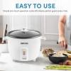 imageAroma Housewares ARC360NGP 20Cup PotStyle Rice Cooker ampamp Food Steamer White8Cup Uncooked