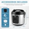 imageAroma Housewares ARC5200SB 2O2O Model Rice ampamp Grain Cooker Saut Slow Cook Steam Stew Oatmeal Risotto Soup 20 Cup 10 Cup uncooked Stainless Steel20 cup cooked  10 cup uncooked