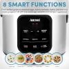 imageAroma Housewares ARC5200SB 2O2O Model Rice ampamp Grain Cooker Saut Slow Cook Steam Stew Oatmeal Risotto Soup 20 Cup 10 Cup uncooked Stainless SteelPro 4 Cup Uncooked Black