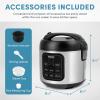 imageAroma Housewares ARC994SB Rice ampamp Grain Cooker Slow Cook Steam Oatmeal Risotto 8cup cooked4cup uncooked2Qt Stainless Steel4 Cup Uncooked