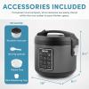 imageAroma Housewares ARC994SB Rice ampamp Grain Cooker Slow Cook Steam Oatmeal Risotto 8cup cooked4cup uncooked2Qt Stainless Steel6 Cup Uncooked