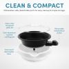 imageAroma Housewares ASP137 Grillet 3Qt 3in1 CoolTouch Electric Indoor Grill Portable Dishwasher Safe 3Quart WhiteWhite