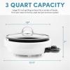imageAroma Housewares ASP137 Grillet 3Qt 3in1 CoolTouch Electric Indoor Grill Portable Dishwasher Safe 3Quart WhiteWhite