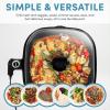 imageAroma Housewares ASP218B Grillet 4Qt 3in1 CoolTouch Electric Indoor Grill Portable Dishwasher Safe with Nonstick Pan ampamp Tempered Glass Lid Black