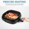 imageAroma Housewares ASP218B Grillet 4Qt 3in1 CoolTouch Electric Indoor Grill Portable Dishwasher Safe with Nonstick Pan ampamp Tempered Glass Lid Black