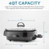 imageAroma Housewares ASP218B Grillet 4Qt 3in1 CoolTouch Electric Indoor Grill Portable Dishwasher Safe with Nonstick Pan ampamp Tempered Glass Lid Black
