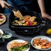 imageAroma Housewares ASP218B Grillet 4Qt 3in1 CoolTouch Electric Indoor Grill Portable Dishwasher Safe with Nonstick Pan ampamp Tempered Glass Lid Black