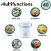 imageAroma Housewares MRC903D Mi 3Cup Cooked 15Cup UNCOOKED Digital Cool Touch Mini Rice CookerWhiteBlueWhite