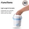 imageAroma Housewares MRC903D Mi 3Cup Cooked 15Cup UNCOOKED Digital Cool Touch Mini Rice CookerWhiteBlueWhite