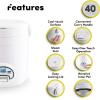imageAroma Housewares MRC903D Mi 3Cup Cooked 15Cup UNCOOKED Digital Cool Touch Mini Rice CookerWhiteWhite