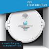 imageAroma Housewares MRC903D Mi 3Cup Cooked 15Cup UNCOOKED Digital Cool Touch Mini Rice CookerWhiteWhite