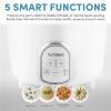 imageAroma Housewares NutriWare 14Cup Cooked Digital Rice Cooker and Food Steamer White14Cup Cooked Digital