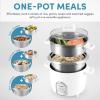 imageAroma Housewares NutriWare 14Cup Cooked Digital Rice Cooker and Food Steamer White14Cup Cooked Digital