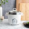 imageAroma Housewares NutriWare 14Cup Cooked Digital Rice Cooker and Food Steamer White14Cup Cooked Digital