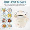 imageAroma Housewares Select Stainless Rice Cooker ampamp Warmer with Uncoated Inner Pot 3Cupuncooked6Cupcooked 12Qt ARC753SGB BlackCeramic Coating Inner Pot