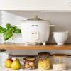 imageAroma Housewares Select Stainless Rice Cooker ampamp Warmer with Uncoated Inner Pot 3Cupuncooked6Cupcooked 12Qt ARC753SGB BlackCeramic Coating Inner Pot