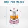 imageAroma Professional AWK701 16in1 NutriWater Green Fruit Flower Tea Coffee MultiUse Kettle Delay Timer 15L Pink