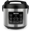 imageAroma Housewares 20 Cup Cooked 10 cup uncooked Digital Rice Cooker Slow Cooker Food Steamer SS Exterior ARC150SBBlackBasic
