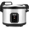 imageAroma Housewares 60Cup Cooked 30Cup UNCOOKED Commercial Rice Cooker Stainless Steel Exterior ARC1130S Silver32Cup UNCOOKED