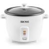 imageAroma Housewares ARC360NGP 20Cup PotStyle Rice Cooker ampamp Food Steamer White8Cup Uncooked