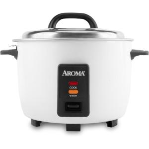imageAroma Housewares 60Cup Cooked 30Cup UNCOOKED Commercial Rice Cooker ARC1033EWhiteCommercial 20 cup uncooked rice