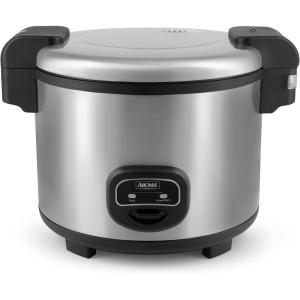 imageAroma Housewares 60Cup Cooked 30Cup UNCOOKED Commercial Rice Cooker Stainless Steel Exterior ARC1130S Silver30Cup UNCOOKED