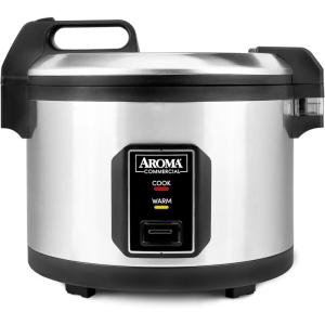 imageAroma Housewares 60Cup Cooked 30Cup UNCOOKED Commercial Rice Cooker Stainless Steel Exterior ARC1130S Silver32Cup UNCOOKED