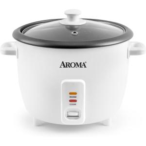 imageAroma Housewares ARC360NGP 20Cup PotStyle Rice Cooker ampamp Food Steamer White8Cup Uncooked