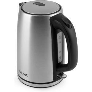 imageAroma Housewares AROMA 17L  7Cup Stainless Steel Electric Kettle with Cordless Pouring Automatic Keep Warm Mode Powerful ampamp Quick 1750 Wattage AWK1402SB