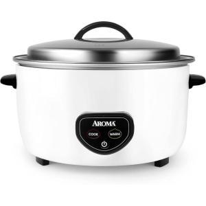 imageAroma Housewares Commercial 60Cup Cooked  14Qt Rice ampamp Grain Cooker ARC1430E WhiteCooker