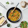 imageAROMA 10Inch Stainless Steel ampamp Nonstick Ceramic Frying Pan with Honeycomb Surface Scratch Protection