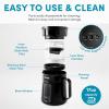 imageAROMA 5Minute Instant Cold Brew Coffee Maker with Pressure Infusion Cold Brew Coffee Carafe 17 OuncesBlack