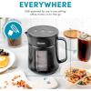 imageAROMA 5Minute Instant Cold Brew Coffee Maker with Pressure Infusion Cold Brew Coffee Carafe 17 OuncesBlack