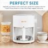 imageAROMA Glass Air Fryer and Countertop Convection Oven with Powerful 360Crispy Technology 3 Quart White