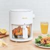 imageAROMA Glass Air Fryer and Countertop Convection Oven with Powerful 360Crispy Technology 3 Quart White