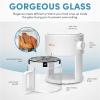imageAROMA Glass Air Fryer and Countertop Convection Oven with Powerful 360Crispy Technology 3 Quart White