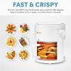 imageAROMA Glass Air Fryer and Countertop Convection Oven with Powerful 360Crispy Technology 3 Quart White
