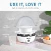 imageAROMA Overly Easy Egg Cooker Steamer and Electric Egg Poacher  XL Capacity Egg Steamer Fits 7 Eggs