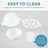 imageAROMA Overly Easy Egg Cooker Steamer and Electric Egg Poacher  XL Capacity Egg Steamer Fits 7 Eggs