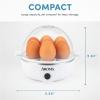 imageAROMA Overly Easy Egg Cooker Steamer and Electric Egg Poacher  XL Capacity Egg Steamer Fits 7 Eggs